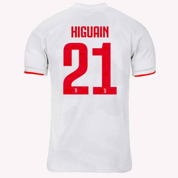 Camiseta Juventus NO.21 Higuain 2ª Kit 2019 2020 Gris Blanco